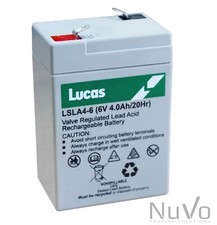 Lucas Rechargeable Battery 6 Volt Sealed Lead Acid 6V 4AH 4.5AH 6V4.0