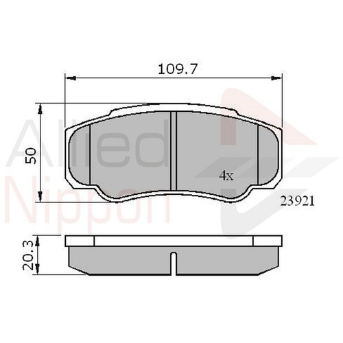 Brake pads set for fiat - brake,