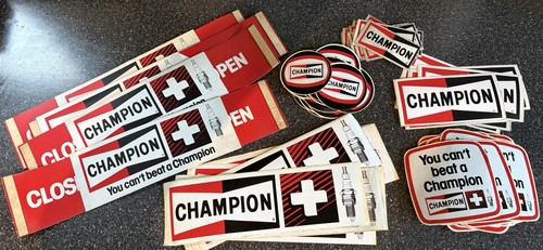 Champion spark plugs - sign, &