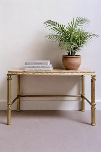 Vintage brass marble side - vintage,