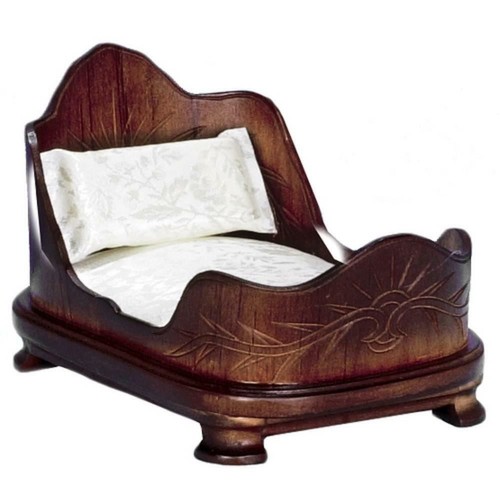 Dolls house walnut single - dolls,