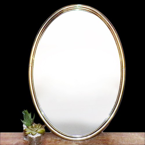 Vintage chrome wall mirror - vintage,