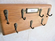 Key holder/rack solid oak