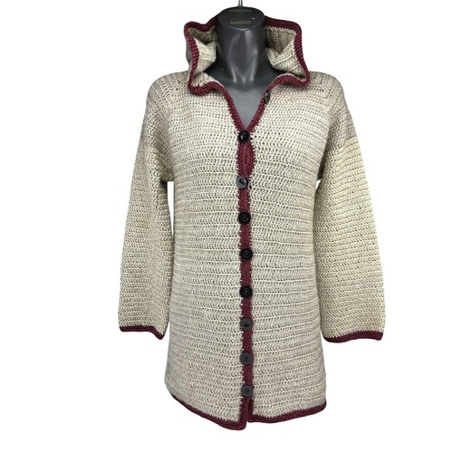 Handmade knit hooded longline - handmade,