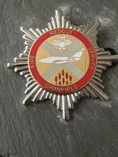 OBSOLETE CRANFIELD AIRPORT FIRE AND RESCUE SERVICE CAP BADGE