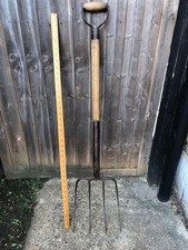 Vintage Elwell Garden Fork 4 Prong Straw Hay Pitchfork Garden/Allotment Tool