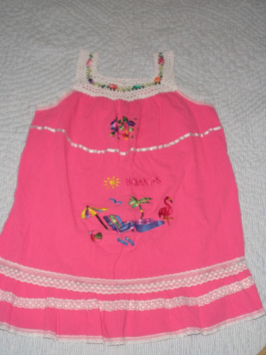 Girls pink embroiderd gauzy - girls',