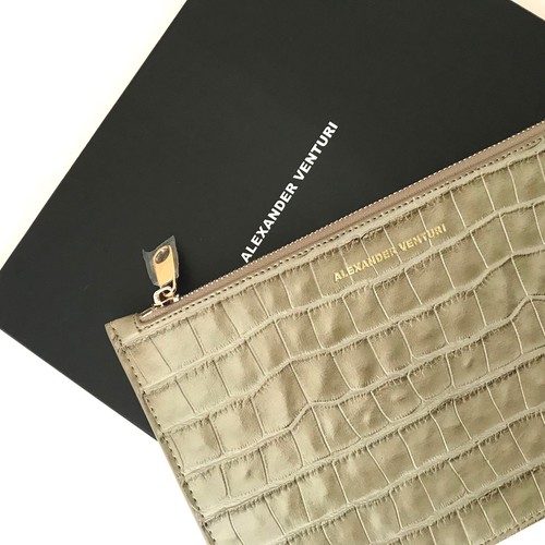 Mink leather faux croc style - leather,
