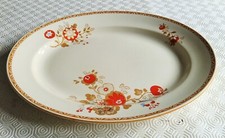 BURLEIGH WARE LARGE IVORY OVAL SERVING PLATE / PLATTER MEAT  VINTAGE  VGC