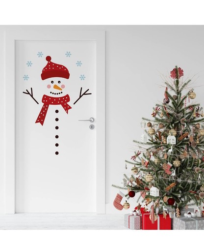 Christmas snowman sticker - snowman, for