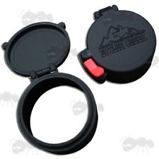 2 Butler Creek Flip Up Rifle Scope Lens Cover GUN SIGHT PROTECTION EYE OBJECTIVE