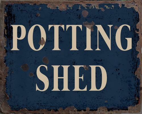 Potting shed metal sign - shed,