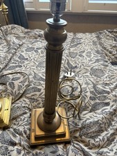 Large Vintage Corinthian Column Brass Table Lamp | Regency Style Fully Working 