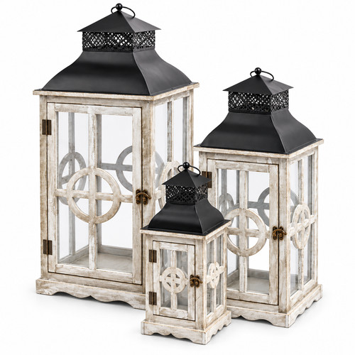 Set wooden candle - set,