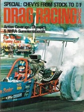 DRAG RACING USA 1974 OCT - CHEVYS-STOCK TO T/F, TOP 10 FUNNY CARS, CAMARO S/S