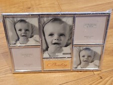 Impressions By Juliana Baby 5 Photo Shiny Metal Freestanding Photo Frame BN
