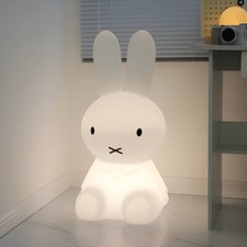 LED Silicone Miffy Rabbit Night Light Lamp Touch Dimmable Kids Bedroom Lamp