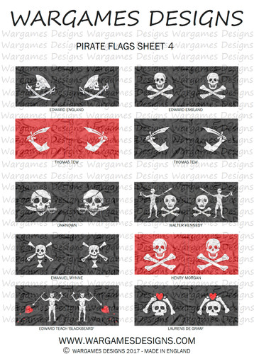 28mm pirate flags - pirate, sheet