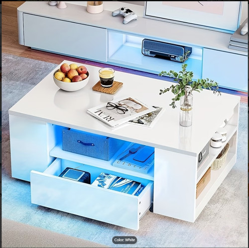 High gloss led coffee - led, table