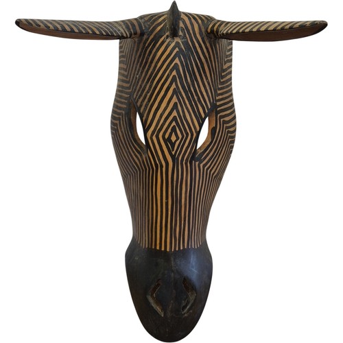 Wooden zebra mask decorative - zebra,