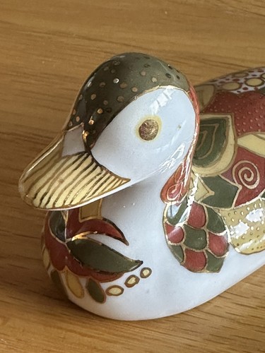Vintage hand painted duck - hand,