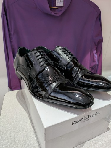 Men black patent leather - black,