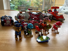 paw patrol toys - mixed lot - 6 pups + 5 trucks +