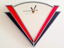 Art Deco Glass Wall Clock  9