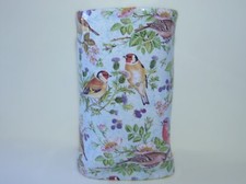 Attractive Bird Decorated Ceramic Hat Pin Holder / Spill Vase / Flowers