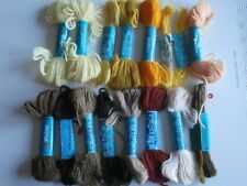 Coats Anchor tapestry wool yarn orange yellow brown tan peach    x 16 skeins