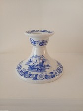 Spode Blue Old Salam Small Candlestick