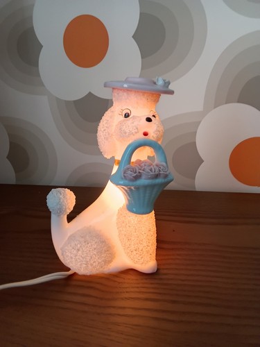 Vintage poodle lamp - vintage,