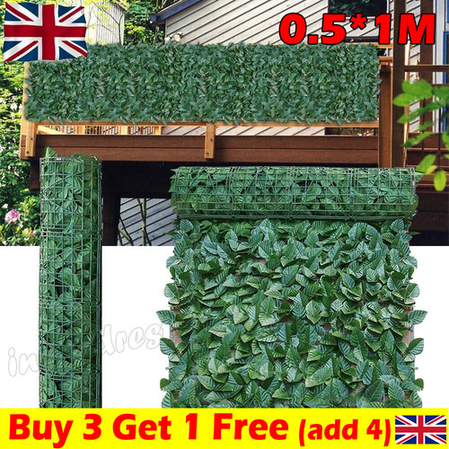 Artificial faux ivy leaf hedge - artificial,