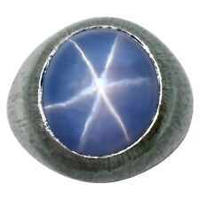 Rare Vintage Buccellati Ceylon Blue Star Sapphire 950 Platinum Dome Signet Ring