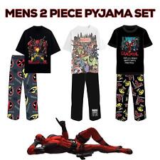 Mens Marvel Character Cotton Pyjamas Lounge Set Size S - 2XL