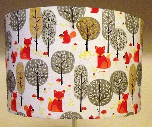 Orange fox lampshade squirrel - orange,