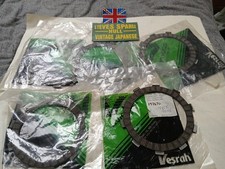 YAMAHA TY175 1975-1976 , SET OF 5 JAPANESE CLUTCH PLATES ,537-16321-00 ,NOS .