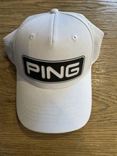 Brand New White PING Golf Hat Cap Adjustable Strap