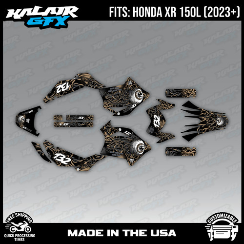 Graphics kit for honda xr150l - kit,