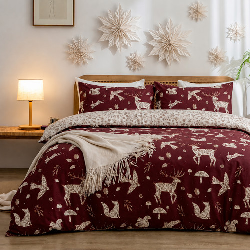 100 cotton reversible bedding - cotton,