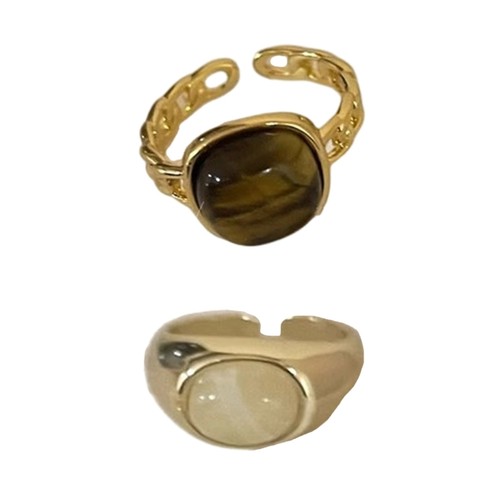 Handcrafted amber stone ring - handcrafted,