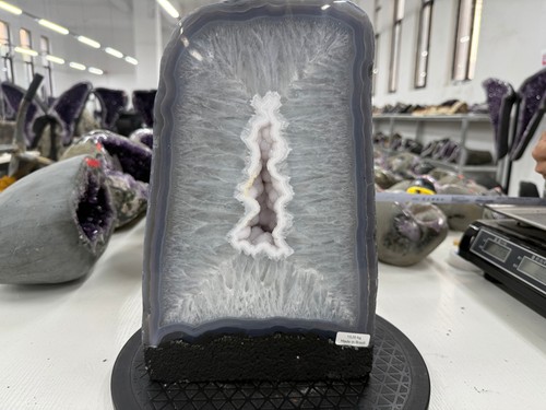 Natural agate crystal tower - natural,
