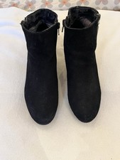 5TH AVENUE Black Swede Wedged