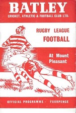 Batley v Hunslet Rugby League Programme (14/11/64)