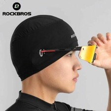 ROCKBROS Ice Silk Cycling Skull Cap Under Helmet Hat Glasses Hole Summer Outdoor