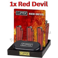 1 x Metal Clipper Lighter RED