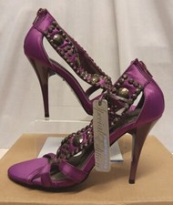 RED HERRING SPECIAL EDITION PURPLE STUDDED SATIN HEELS SIZE 5 EU 38 BRAND NEW