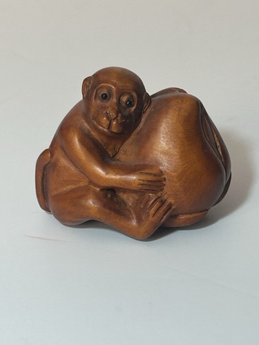 Vintage boxwood netsuke - vintage,