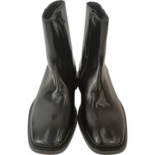 BALENCIAGA Chelsea Boots Black Leather UK6 Women Italy Authentic Preloved