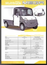 Aixam Mega Multitruck Van 2004-2005 UK Market Single Sheet Sales Brochure